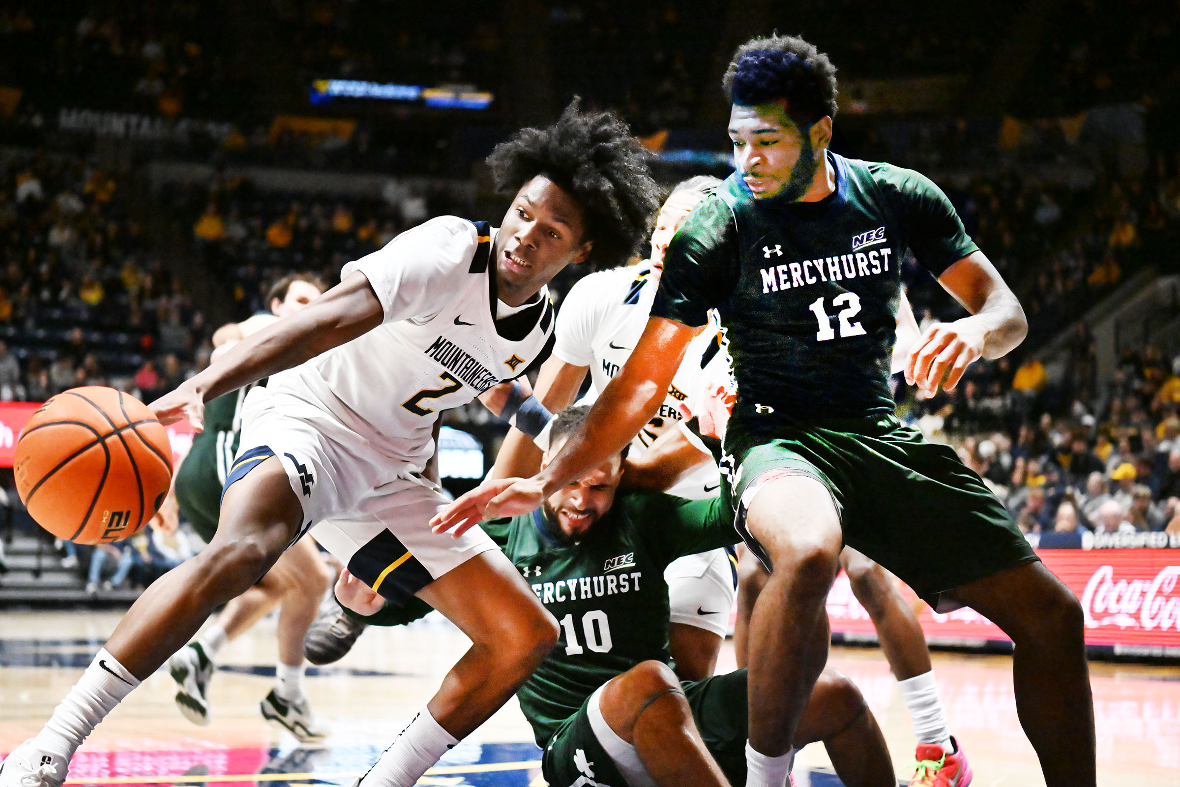 Jackson Fields impresses in debut, WVU shows balance in running past Mercyhurst